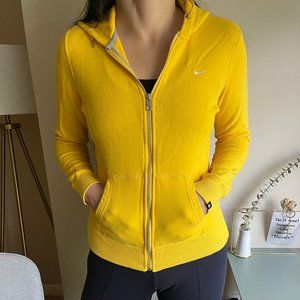 Nike yellow workout hoodie L
